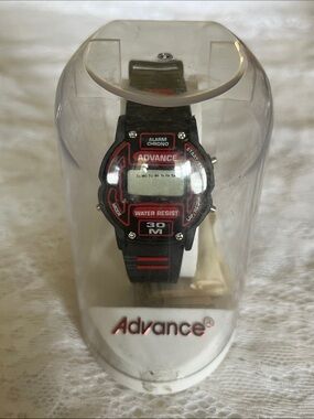 VTG Advance Digital Sport Watch - Black & Red